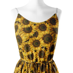 Sunflower Blooms Print Fabric