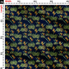 Birds of paradise Print Fabric