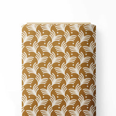 Mustard and White Geo Print Fabric