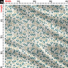 Golden Wattle Flowers Print Fabric