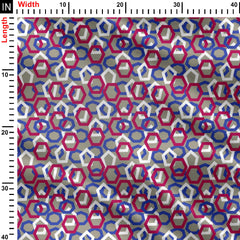 polygon collage Print Fabric