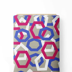 polygon collage Print Fabric