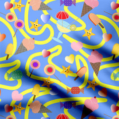 Kool kids Print Fabric