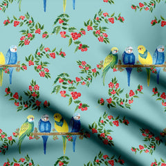 lovebirds Print Fabric