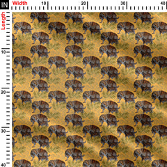 King of the jungle Print Fabric