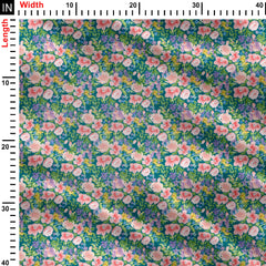 Watercolour floral Print Fabric