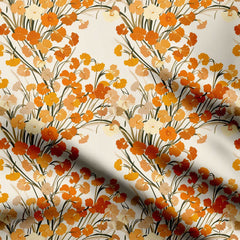 Elegant narcissus flowers Print Fabric