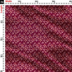 Crackle Finish Cross Patten Print Fabric