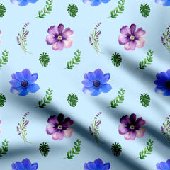 Floral Print in Light Theme Print Fabric