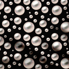 Black Polka Dots Print Fabric