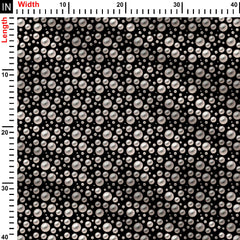 Black Polka Dots Print Fabric