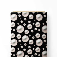 Black Polka Dots Print Fabric