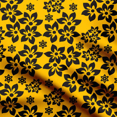 Yellow Floral 6 Print Fabric