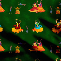 Dandiya Night Print Fabric