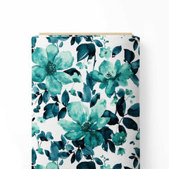 Whimsical Watercolor Florals Print Fabric