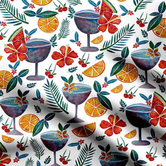 Tropical Sips Print Fabric