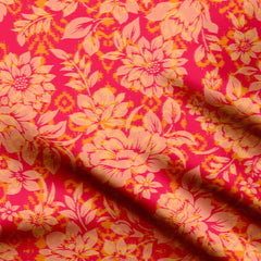 Ikat floral dual Print Fabric