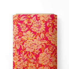 Ikat floral dual Print Fabric