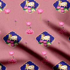 Beautiful Cow Pichwai Print Fabric