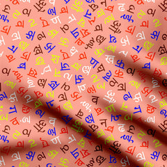 Hindi Print Fabric