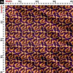 Koi Fish Purple Print Fabric