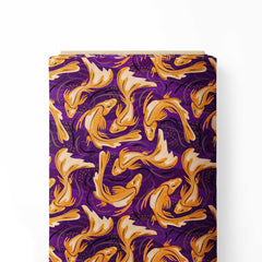 Koi Fish Purple Print Fabric