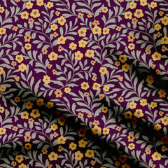 Floral Leafage Print Fabric