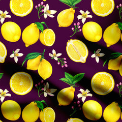 Lemon Floral Print Fabric