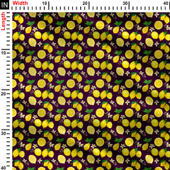 Lemon Floral Print Fabric