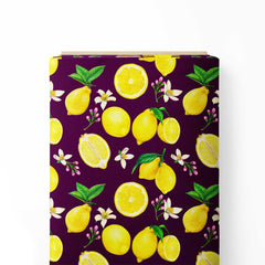 Lemon Floral Print Fabric