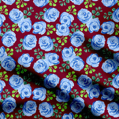 Watercolor Roses 1 Print Fabric