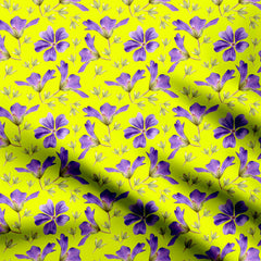 Lavender Lilly Floral Print Fabric