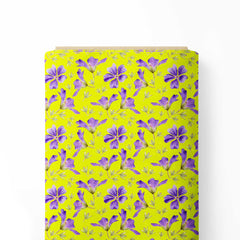 Lavender Lilly Floral Print Fabric