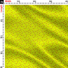 Yellow Tiny Floral Print Fabric