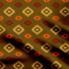 Olive Ikat Print Fabric