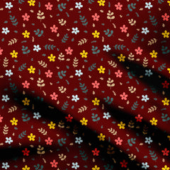 Cute Tiny Flowers Print Fabric