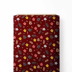 Cute Tiny Flowers Print Fabric