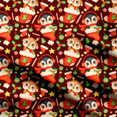 Cute Christmas Print Fabric