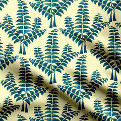 Watercolour Fern Botanical Leaves Print Fabric