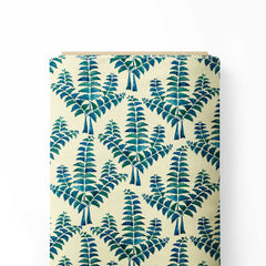 Watercolour Fern Botanical Leaves Print Fabric