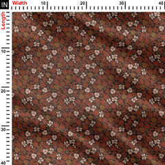 Block Print Flowers Earthy natural colors Print Fabric