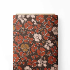 Block Print Flowers Earthy natural colors Print Fabric