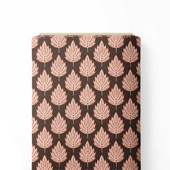 Block Print Leaves in Earthy colors Print Fabric