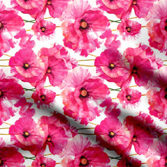 Pink Wildflower Harmony Print Fabric