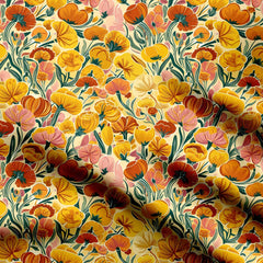 Marigold Floral 1.0 Print Fabric