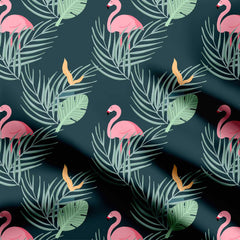 Flamingo Garden Print Fabric