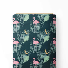 Flamingo Garden Print Fabric