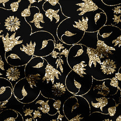 Royal golden twirls Print Fabric