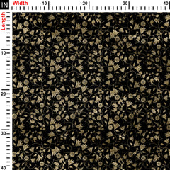 Royal golden twirls Print Fabric