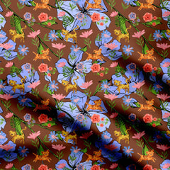 Mixed Flowers Print Fabric